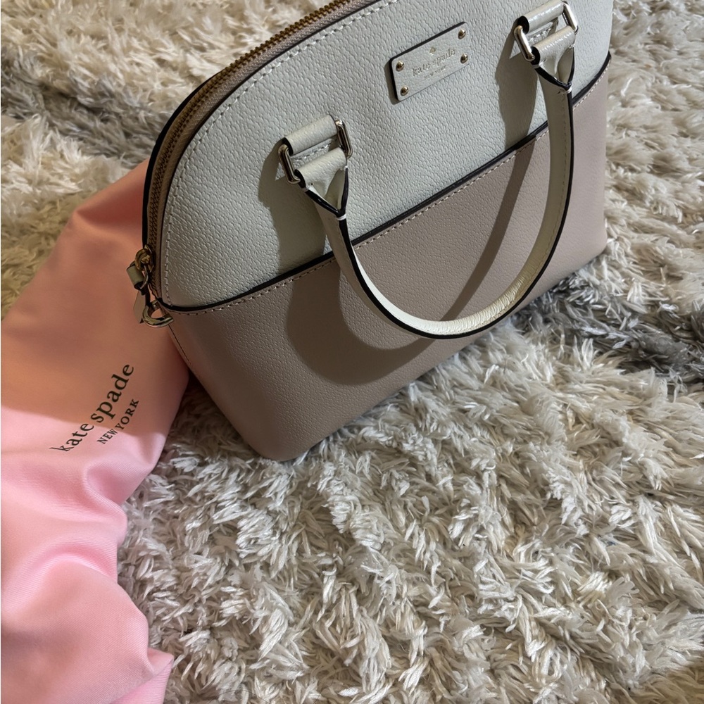 Kate Spade Two-Tone Cream and Tan Satchel